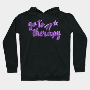 Go To Therapy Purple Shooting Star Hoodie